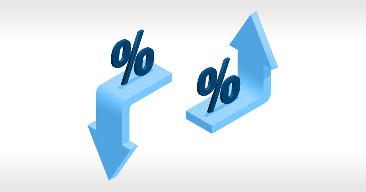 Interest rates up and down